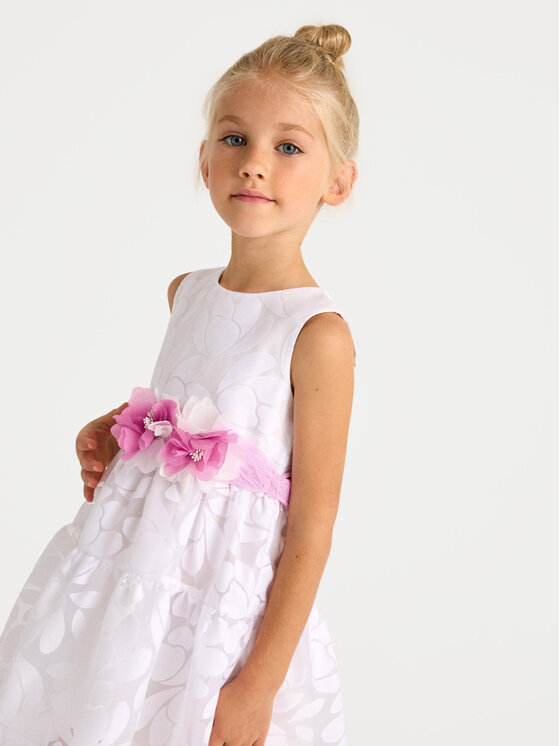 Mayoral Mayoral Vestito elegante 3918 Bianco Regular Fit