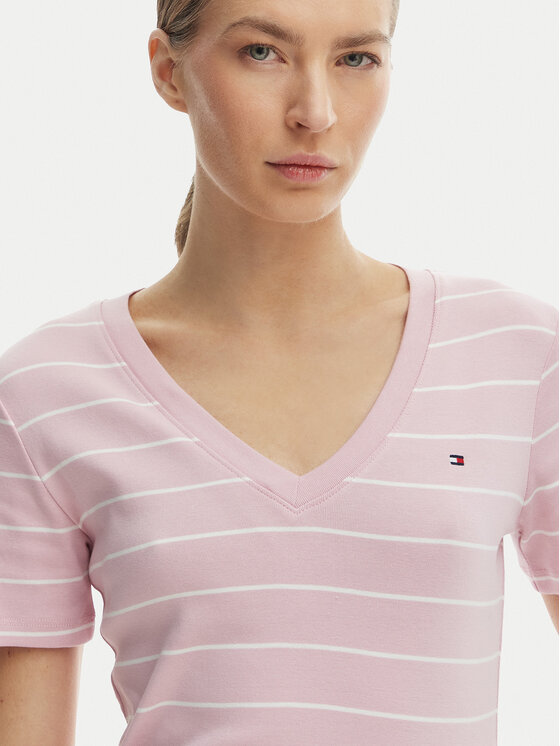 Tommy Hilfiger Tommy Hilfiger Tricou New Cody WW0WW40584 Roz Slim Fit