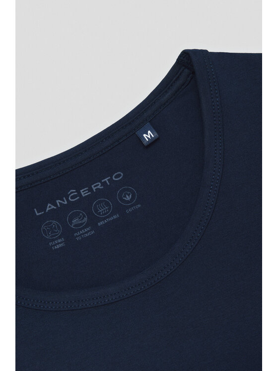 Lancerto Lancerto T-Shirt Calum TS073124000015 Granatowy Regular Fit