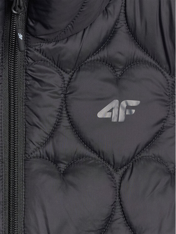 4F 4F Kamizelka OUTERWEAR Czarny Oversize