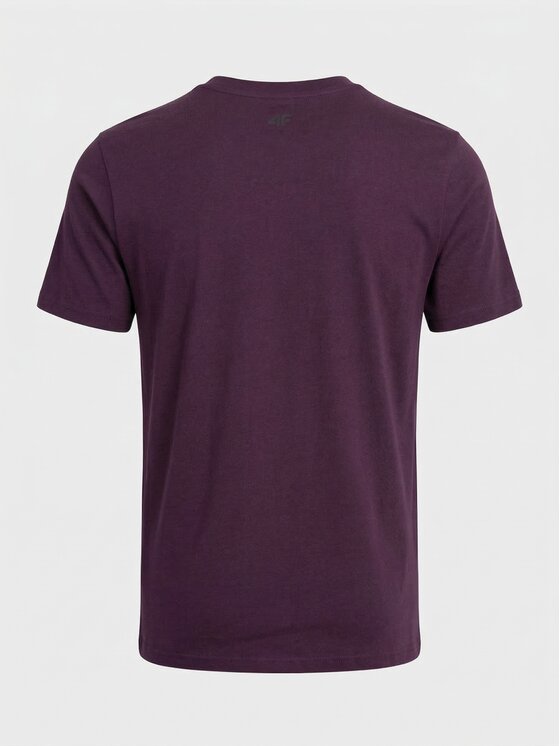 4F 4F T-Shirt 4FWSS26TTSHM3947 Bordowy Regular Fit