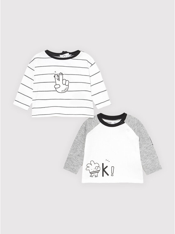 Set di 2 magliette 1076 Bianco Regular Fit
