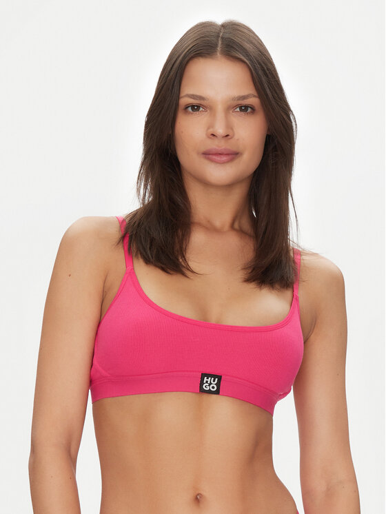 HUGO Reggiseno top Bralette Rib 50496811 Rosa, taglia : L