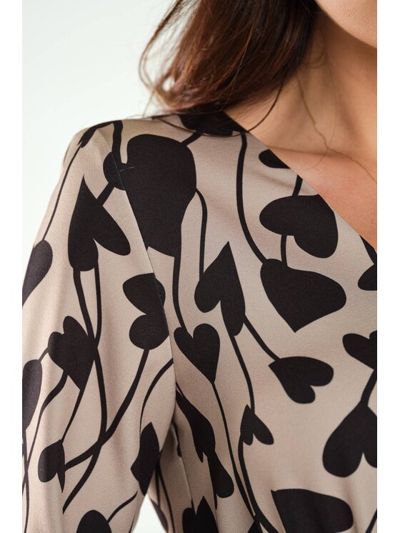 Awama Awama Vestito da giorno A470 Beige Basic Fit