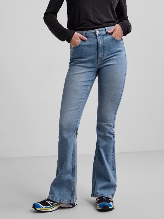 Pieces Pieces Jeansy Peggy 17123711 Modrá Slim Fit