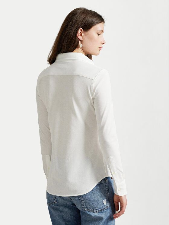 Polo Ralph Lauren Polo Ralph Lauren Marškiniai Heidi 211664427003 Balta Slim Fit