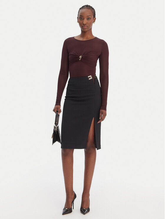 Elisabetta Franchi Elisabetta Franchi Пола тип молив GO-147-61E2-V320 Черен Regular Fit