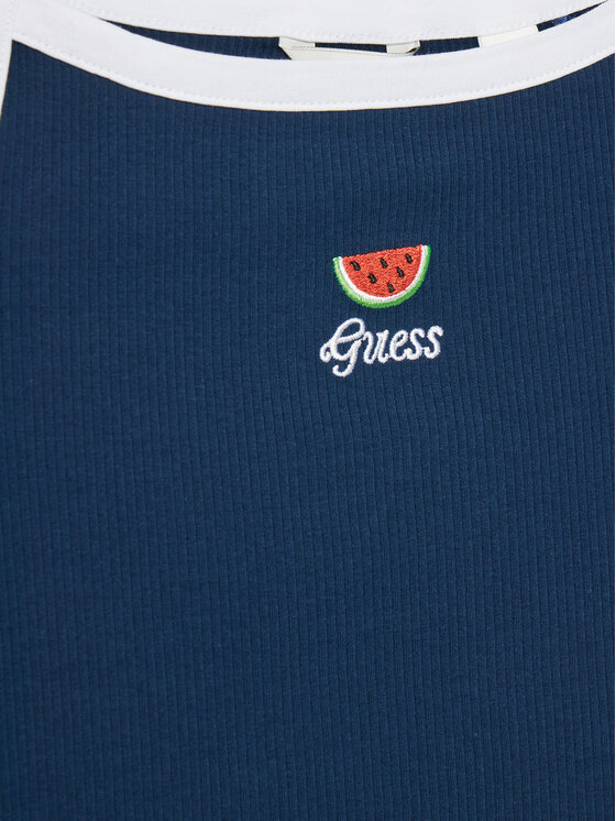 Guess Guess Top J5GI07 KCU20 Niebieski Slim Fit
