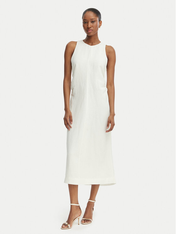 BOSS BOSS Vasaras kleita C_Delinna 50559243 Écru Regular Fit