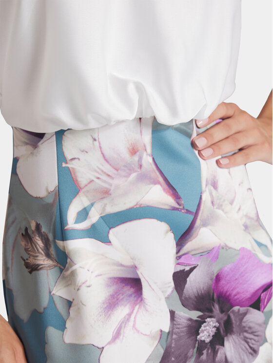 Swing Swing Коктейлна рокля 5AG09300 Цветен Slim Fit