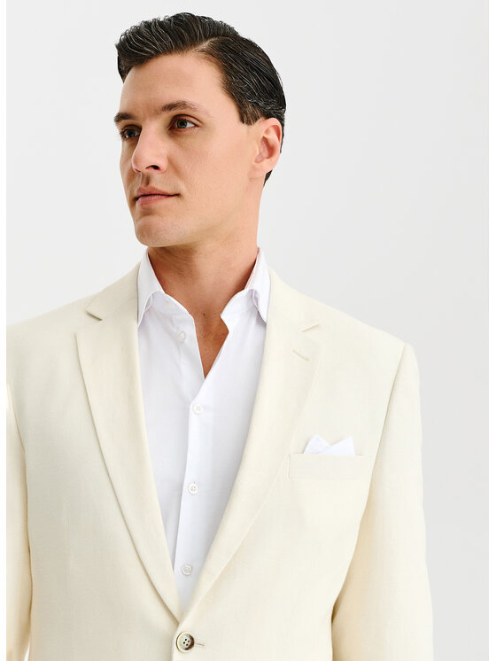 Pako Lorente Pako Lorente Marynarka P25SF-3G-015 Beżowy Slim Fit