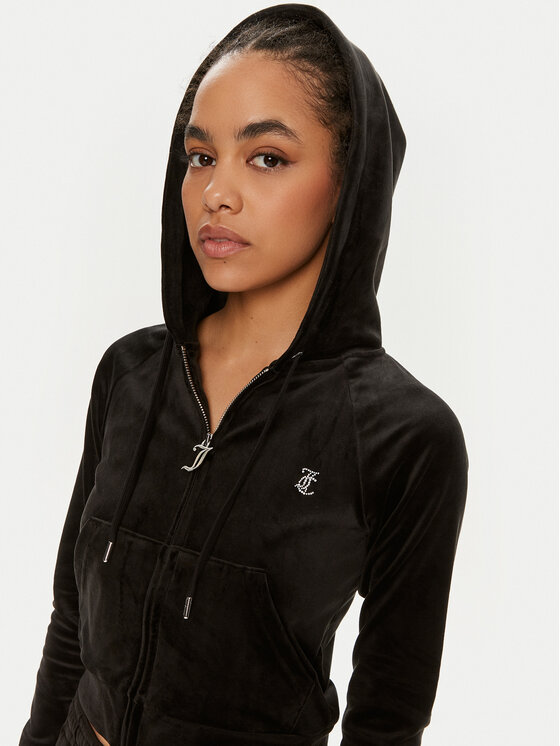 Juicy Couture Juicy Couture Mikina Madison JCWA122001 Černá Slim Fit