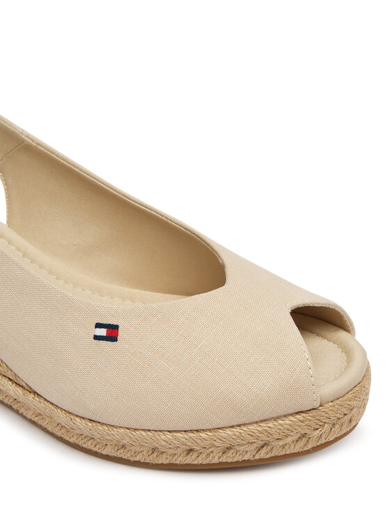 Tommy Hilfiger Tommy Hilfiger Espadrilles Mid Wedge Espad Slingback FW0FW09228 Bēšs