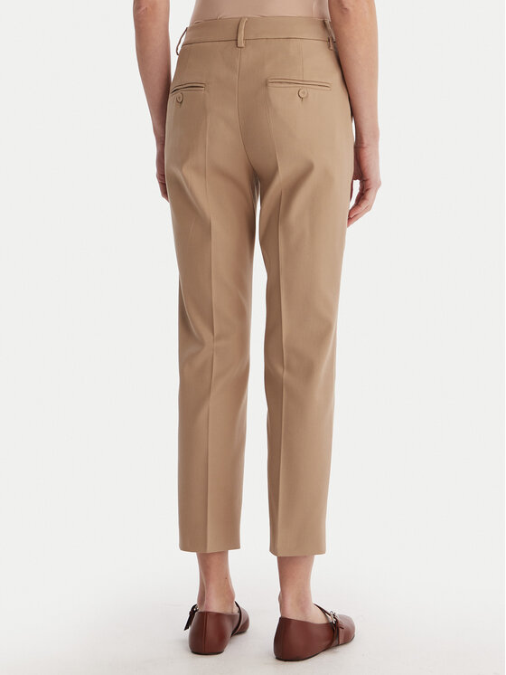 Weekend Max Mara Weekend Max Mara Hlače iz tkanine Vite 2615131031 Bež Slim Fit