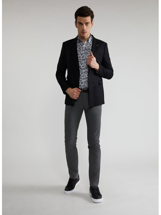 Pako Lorente Pako Lorente Spodnie materiałowe P22SF-WX-002 Szary Slim Fit