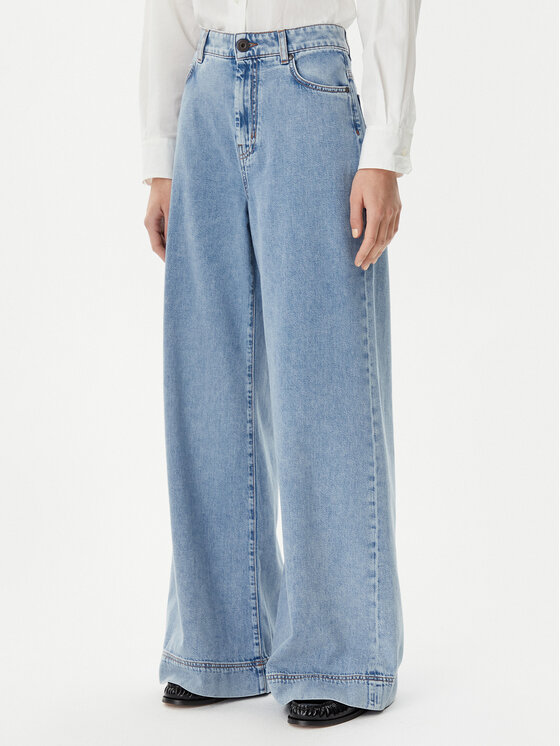Weekend Max Mara Weekend Max Mara Blugi Vega 2515181061 Albastru Wide Leg