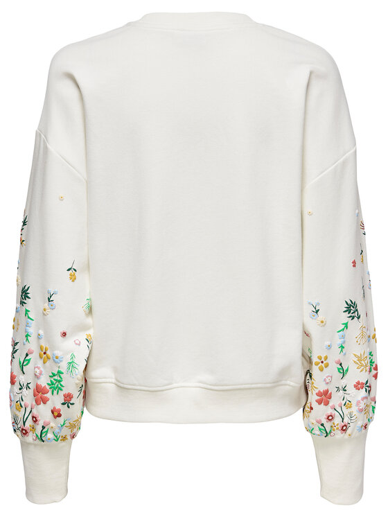ONLY ONLY Суитшърт Brooke 15216364 Бял Regular Fit
