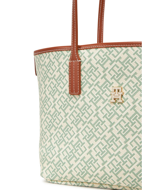 Tommy Hilfiger Tommy Hilfiger Torebka Th Monoplay Leather Mini Tote AW0AW17415 Zielony