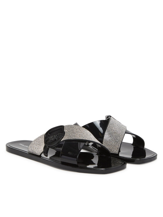 KARL LAGERFELD KARL LAGERFELD Natikače Jelly KL80004S Crna