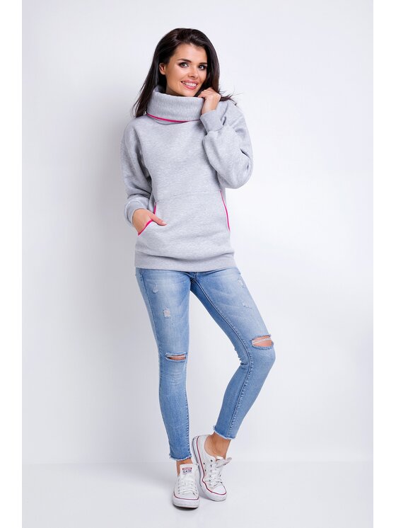 Awama Awama Mikina A160 Šedá Basic Fit