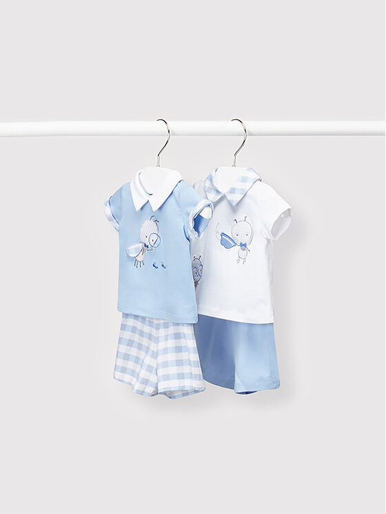 Completo 2 T-shirt e pantaloncini 1649 Blu Regular...