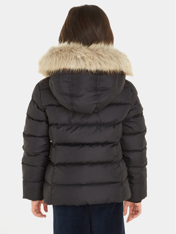 Tommy Hilfiger Tommy Hilfiger Vatovaná bunda Essential KG0KG07399 S Černá Regular Fit
