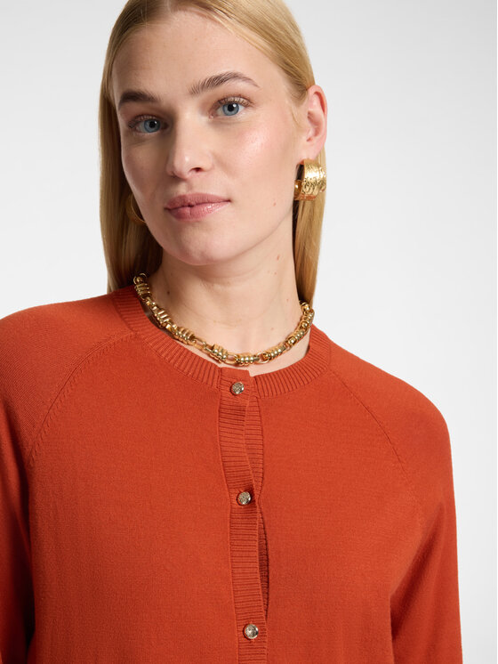 Elena Mirò Elena Mirò Kardigan M034Z000795N017 Pomarańczowy Regular Fit