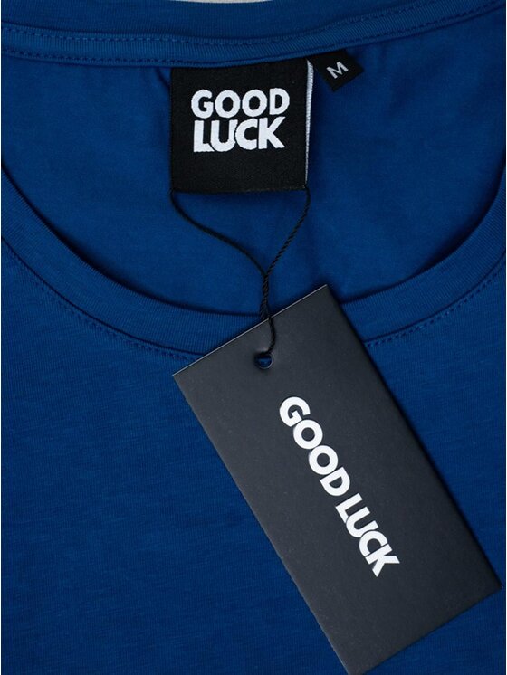 Good Luck Good Luck T-Shirt Koniczyna klasyczna 131687 Niebieski Regular Fit