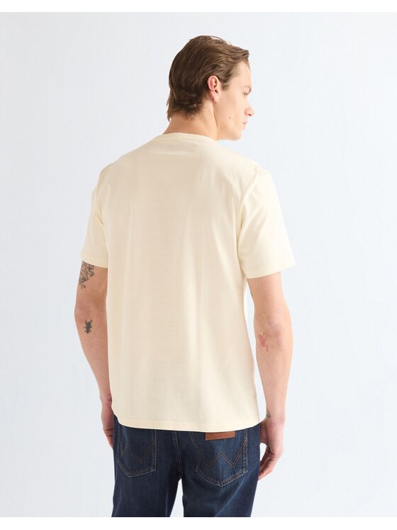 Wrangler Wrangler T-Shirt AMERICANA TEE Biały Regular Fit