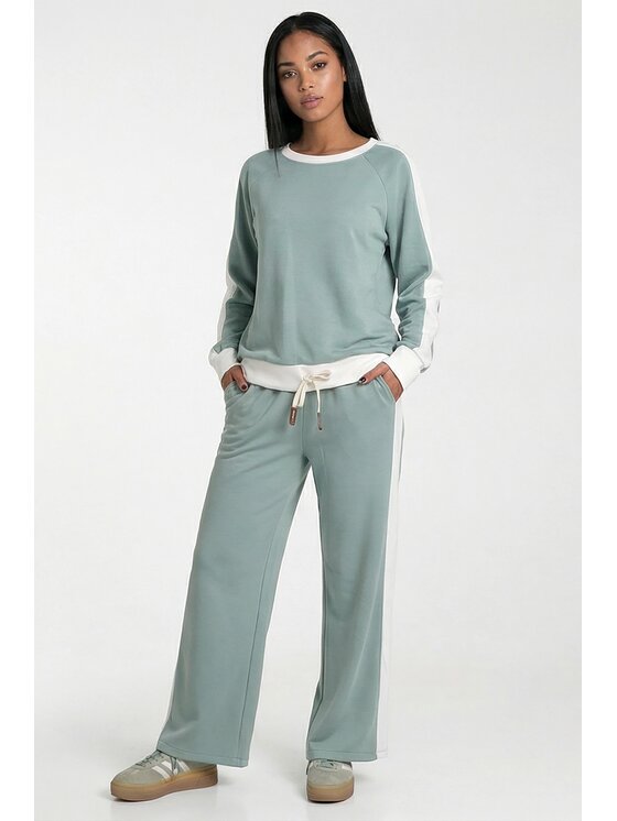FIGL FIGL Tepláková souprava M1314 Zelená Straight Fit