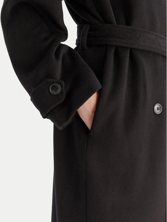 Bardot Bardot Płaszcz wełniany Enzo 60087JB Czarny Oversize