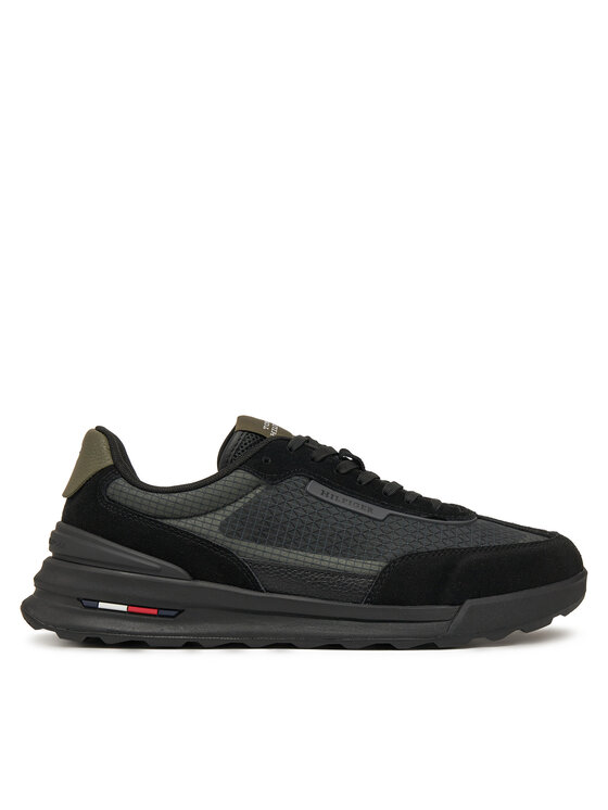 Tommy Hilfiger Snīkeri Retro Runner Seasonal FM0FM05328 Melns