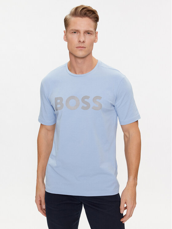 Boss T-krekls Tee 8 50501195 Gaiši zils Regular Fit