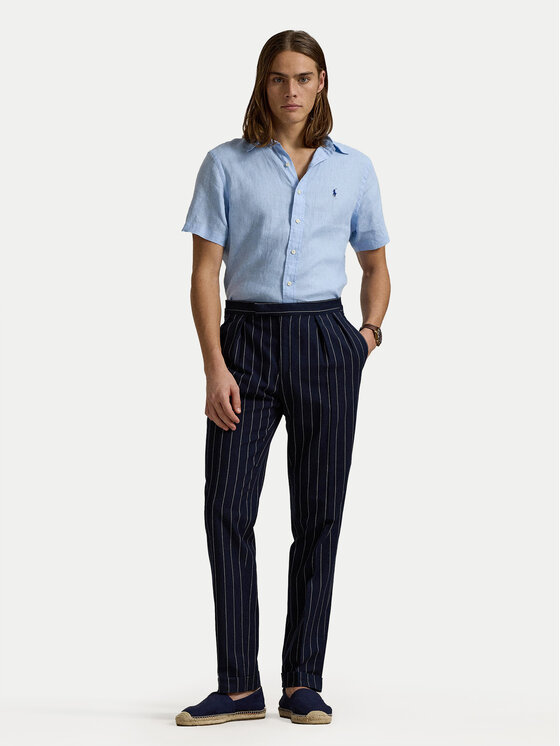 Polo Ralph Lauren Polo Ralph Lauren Marškiniai 710968912005 Žydra Custom Fit
