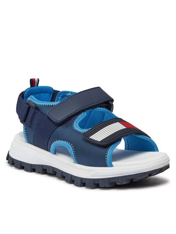 Tommy Hilfiger Tommy Hilfiger Σανδάλια Flag Velcro Sandal T3B2-33434-1591 S Σκούρο μπλε