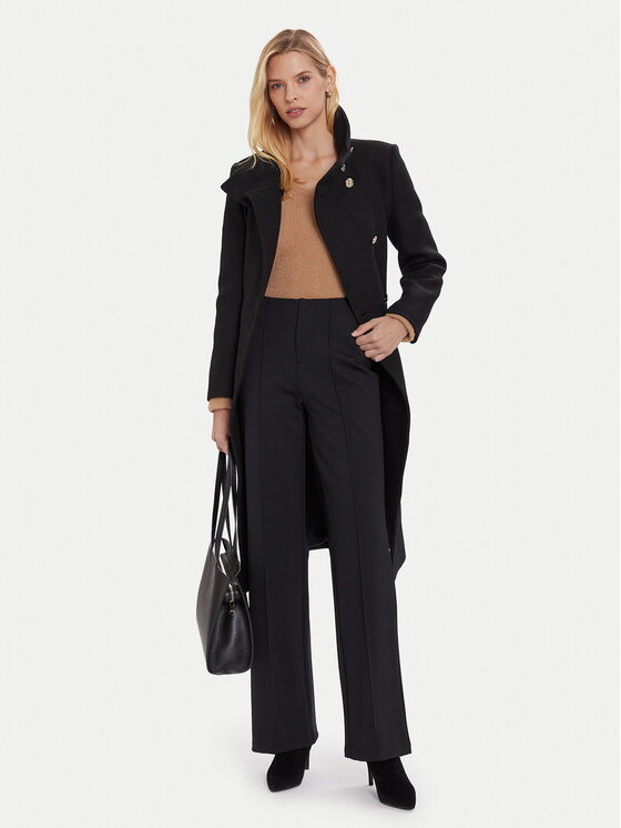 Morgan Morgan Płaszcz wełniany 242-GALOUA Czarny Regular Fit