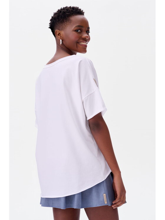 blue shadow blue shadow Bluzka Laris Écru Regular Fit