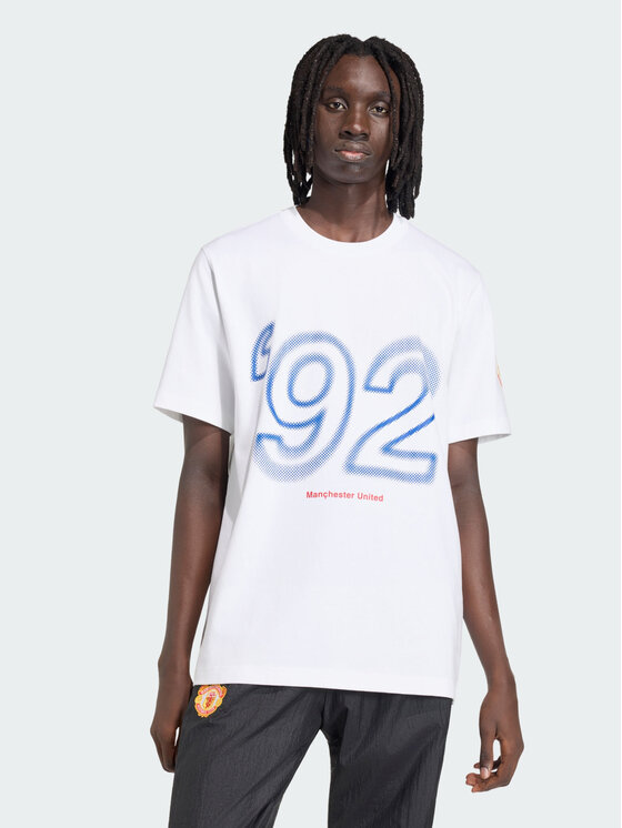 adidas adidas Koszulka techniczna 161651 Biały Loose Fit