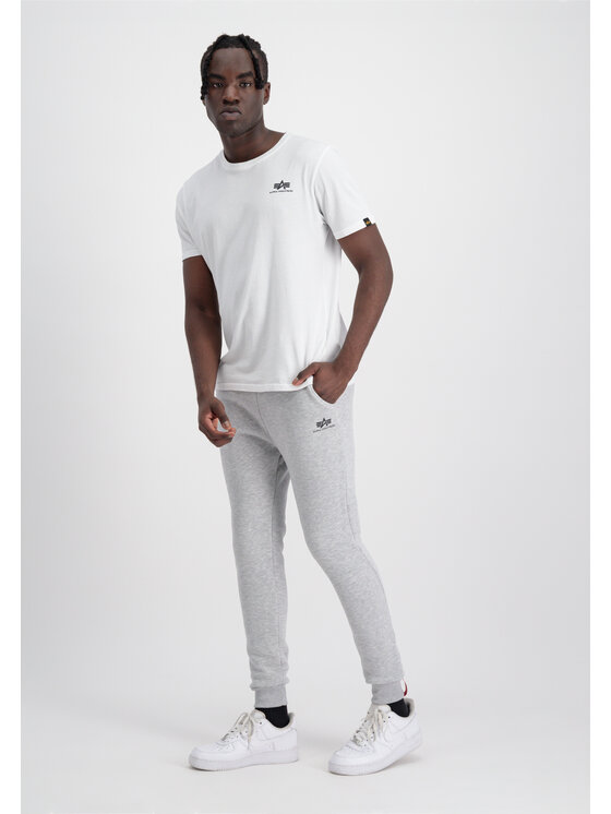 Alpha Industries Alpha Industries Joggery Basic Small Logo Jogger Szary Slim Fit