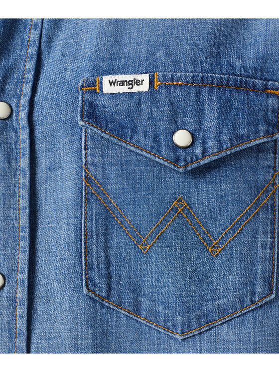 Wrangler Wrangler camicia di jeans SS WESTERN SHIRT Blu Regular Fit