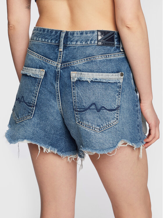 Pepe Jeans Pepe Jeans Džínsové šortky Marly PL801009 Modrá Regular Fit