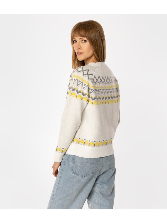 Lee Cooper Lee Cooper Sweter LEANDRA Biały Regular Fit