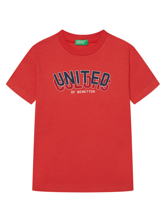 United Colors Of Benetton T-Shirt 3I1XC10N3 Czerwony Regular Fit