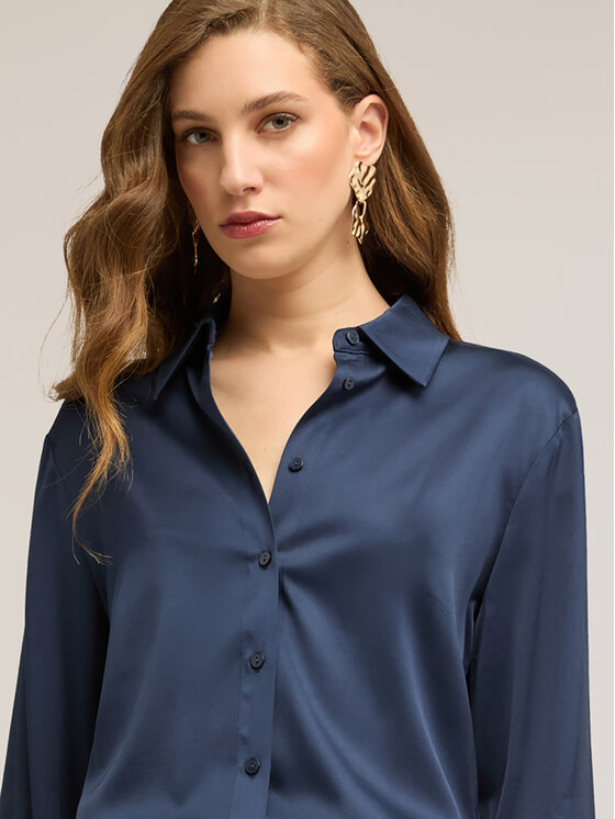 Motivi Motivi Camicia 5192Q400953N034 Blu Regular Fit