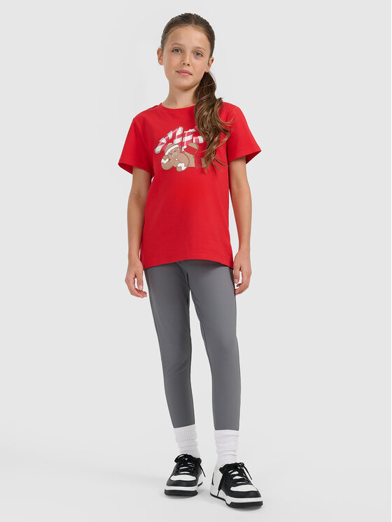 4F 4F T-Shirt CHRISTMAS DROP Czerwony Regular Fit