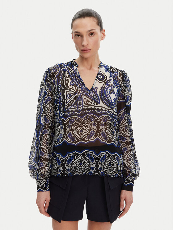 Morgan Morgan Bluse 251-OJAL.F Dunkelblau Regular Fit