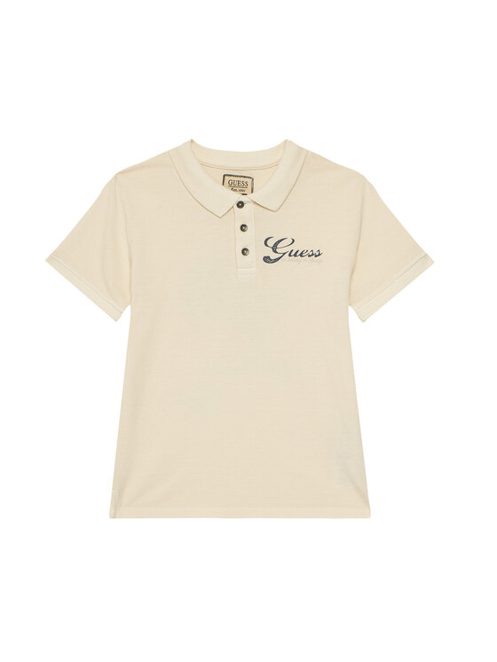 Guess Tricou polo L6GP01 K9WF4 Écru Regular Fit