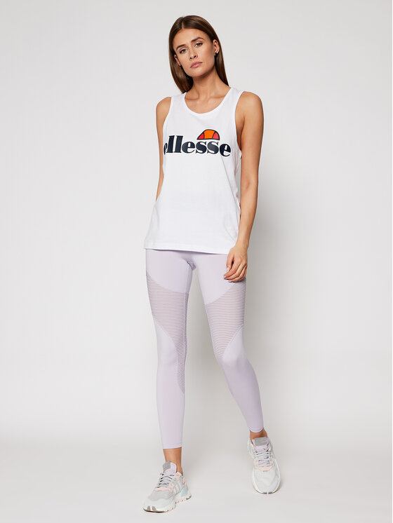 Ellesse Women's Abigaille Vest Top - Cotton Racerback Tank With Logo Print - View #2