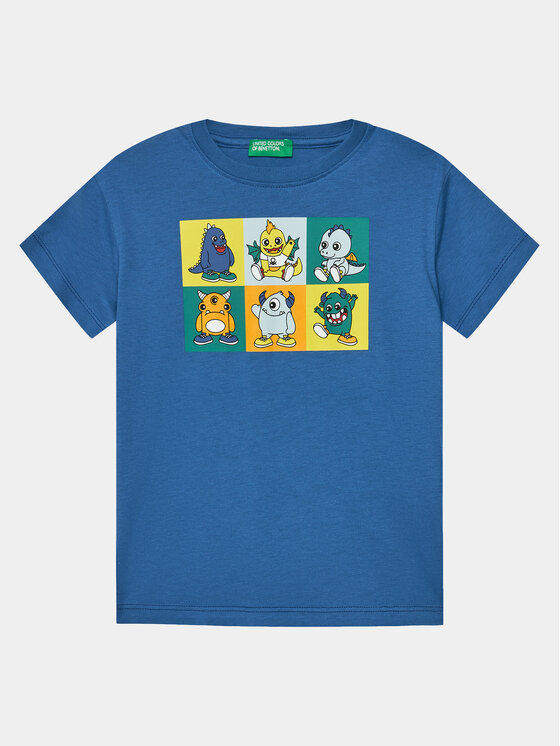 United Colors Of Benetton United Colors Of Benetton T-shirt 3I1XG10DE Plava Regular Fit