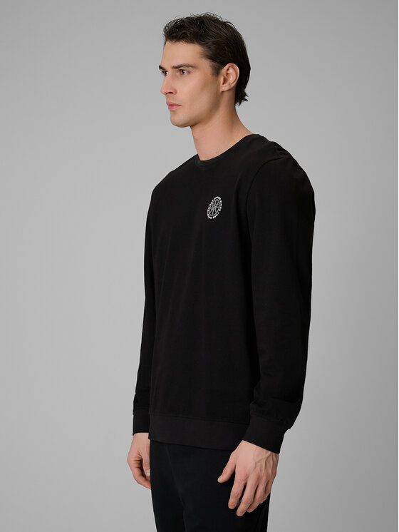 4F 4F Longsleeve FLUID EXPRESSIONS Czarny Regular Fit